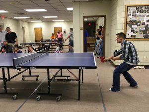 Leighton Playing Ping Pong in Hillcrest